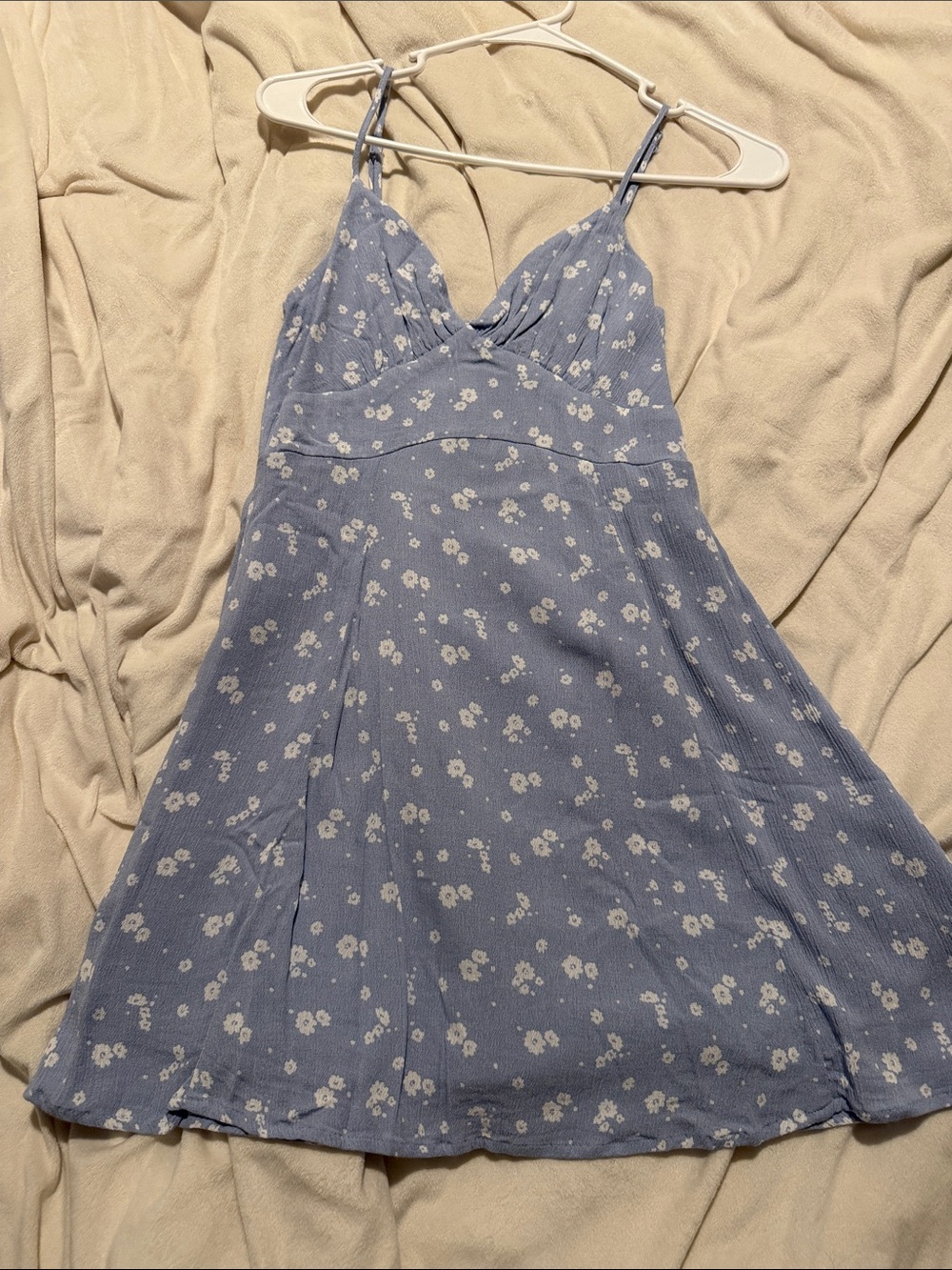 La Hearts Blue Floral Spaghetti Strap Dress